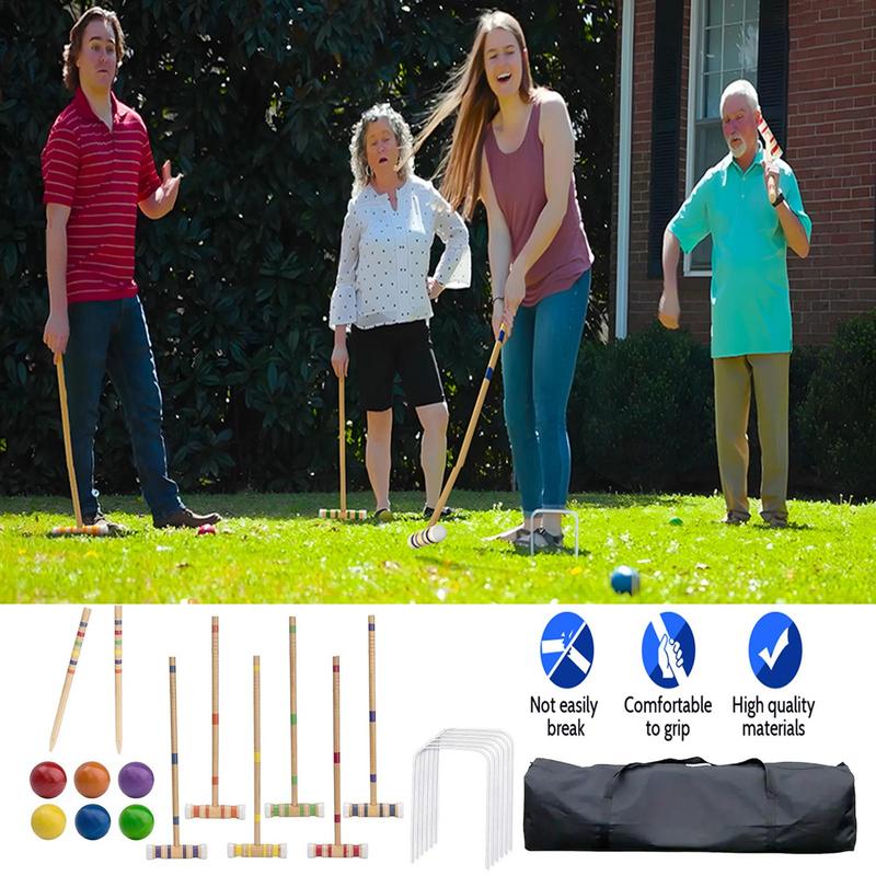 Croquet Set Lawn - 크로케 세트 공과 운반 가방이있는 재미있는