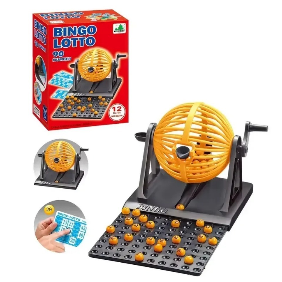 Party Games Juegos De Mesa - 디럭스 빙고 게임 세트 (케이지 빙고