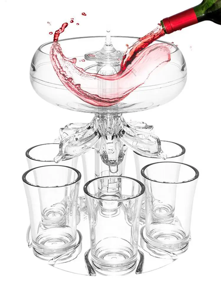 샷잔 홀더 6컵 아크릴 주류 칵테일 디스펜서 조절 가능 - Party Games Using Cups 리뷰 및 가격