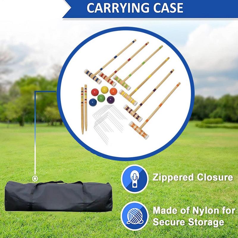 크로케 세트 공과 운반 가방이있는 재미있는 야외 잔디  - Croquet Set Lawn 리뷰 및 가격