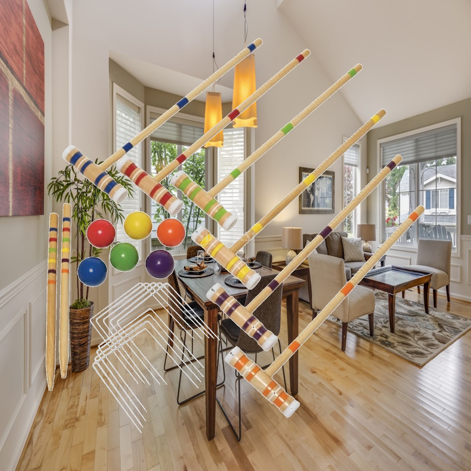 스포츠 야외 크로켓 세트 잔디밭 크로켓 게임 세트 2개 - Croquet Set Lawn 리뷰 및 가격