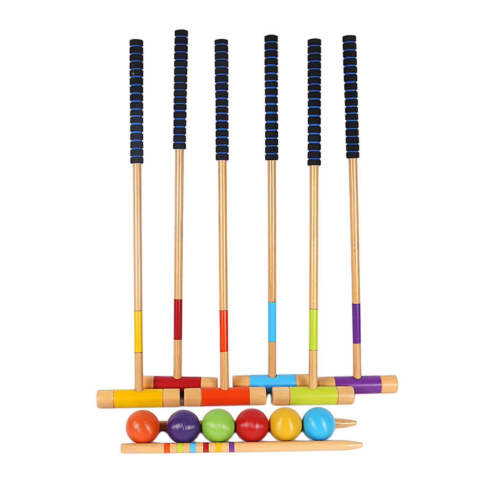 6인용 크로켓 세트, 컬러볼, 표준 사이즈 고무나무 맬 - Croquet Set Lawn 리뷰 및 가격