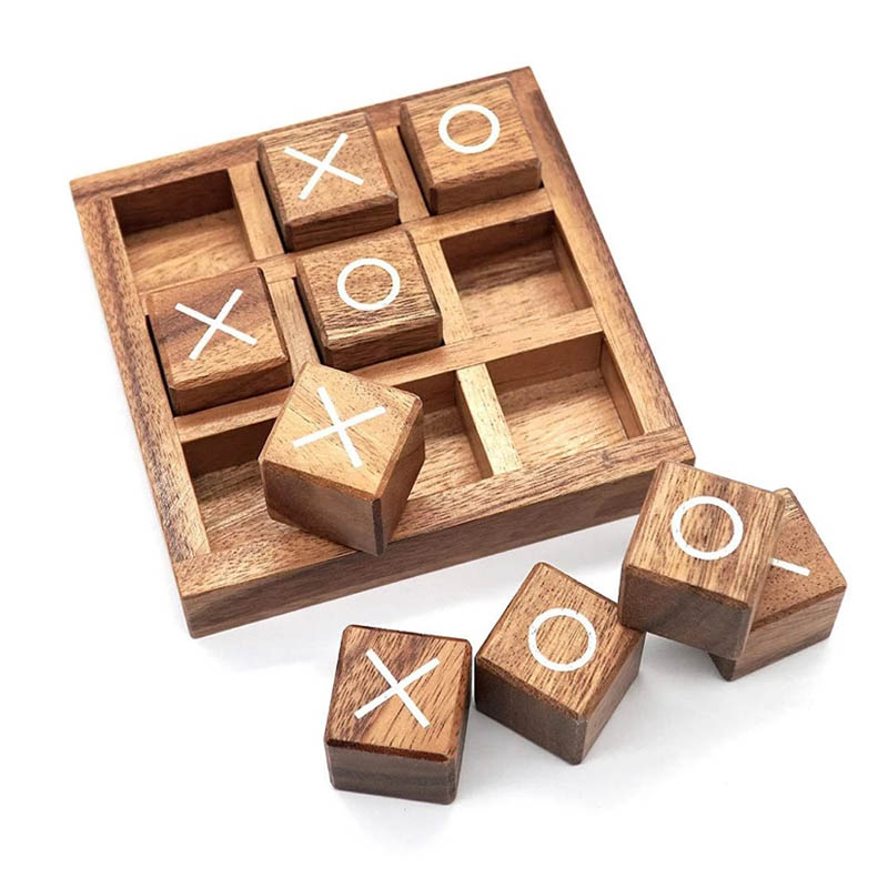 나무 Tic Tac Toe 보드 게임 XO 체스 IQ  - Party Games Juegos De Mesa 리뷰 및 가격