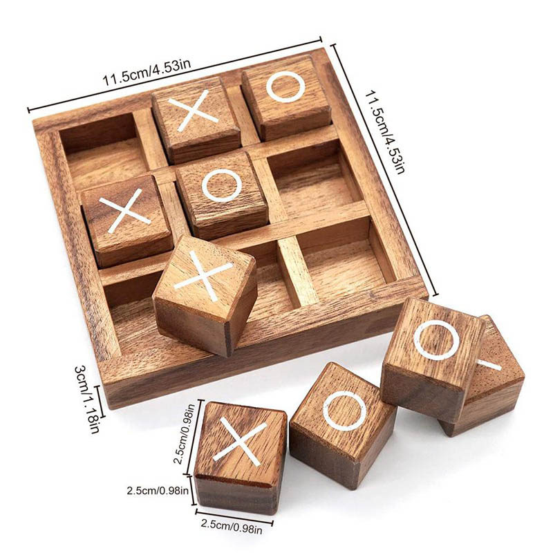나무 Tic Tac Toe 보드 게임 XO 체스 IQ  - Party Games Juegos De Mesa 리뷰 및 가격