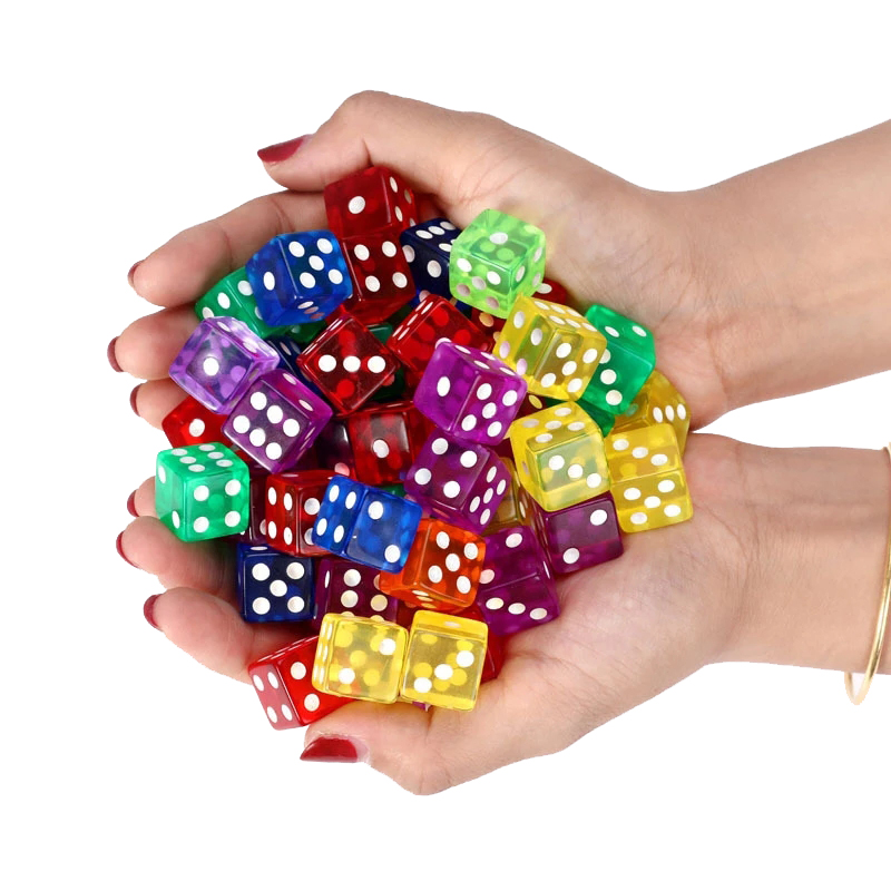 투명 컬러 주사위, 성인 마작 파티 게임, 16mm,  - Party Games Juegos De Mesa 리뷰 및 가격