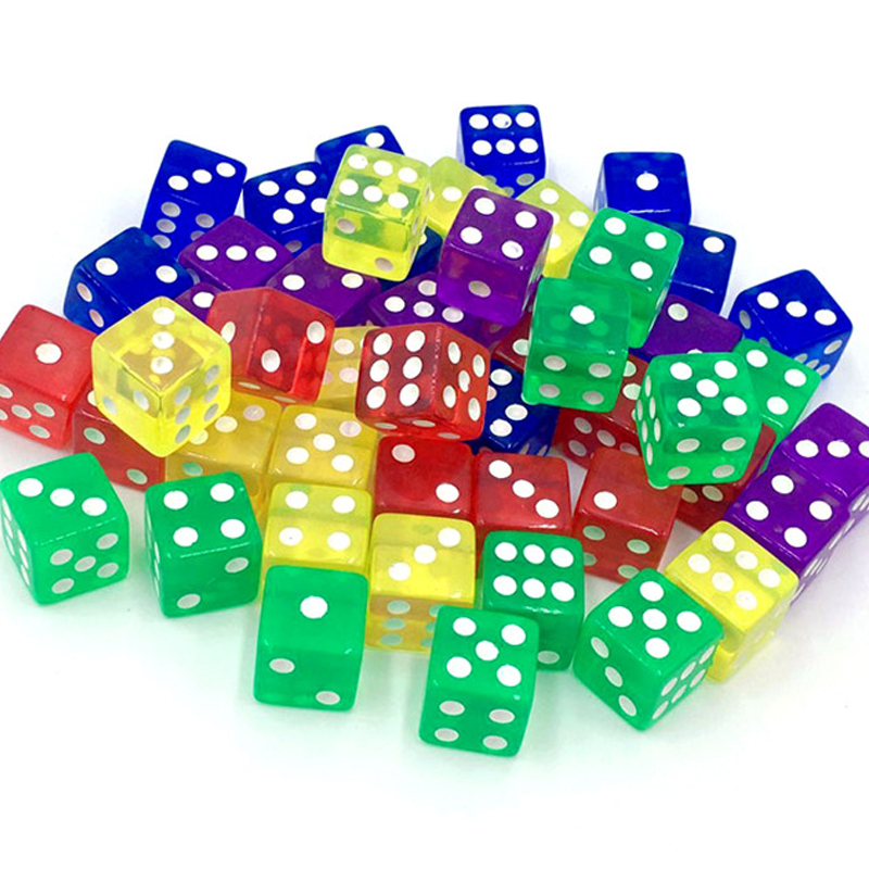 투명 컬러 주사위, 성인 마작 파티 게임, 16mm,  - Party Games Juegos De Mesa 리뷰 및 가격
