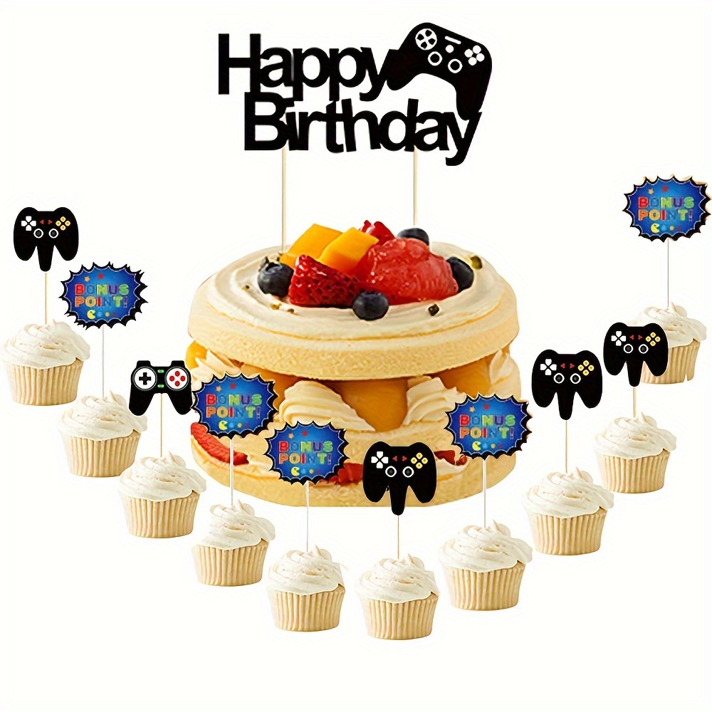 7pcs 게임 콘솔 테마 생일 축하 파티 케이크 장식- - Party Games On Switch 리뷰 및 가격