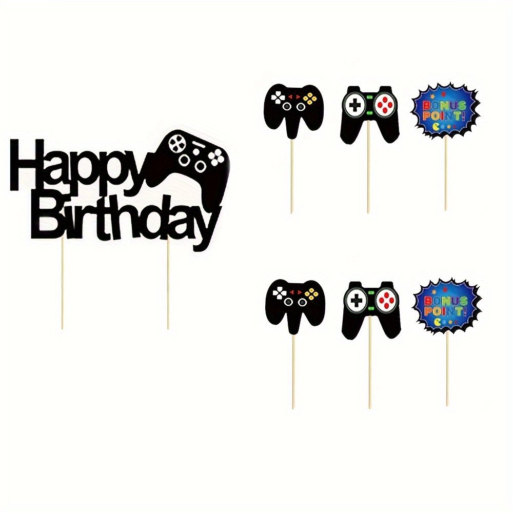 7pcs 게임 콘솔 테마 생일 축하 파티 케이크 장식- - Party Games On Switch 리뷰 및 가격